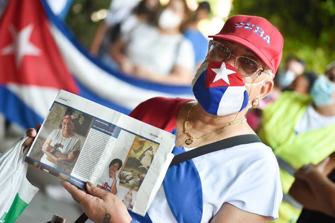Fotos: Concentración en Murcia en contra del régimen castrista