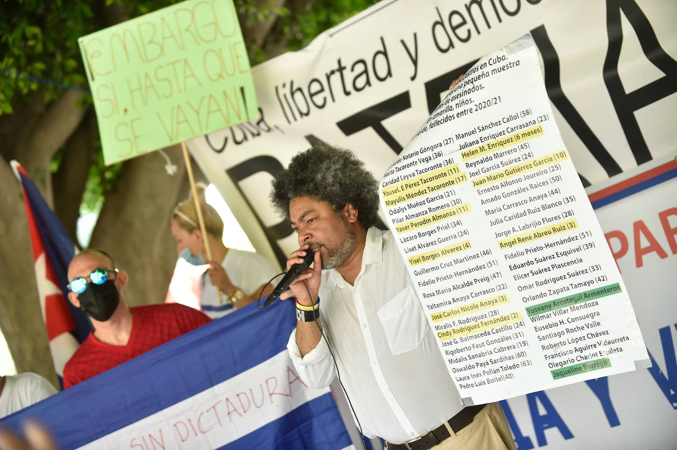 Fotos: Concentración en Murcia en contra del régimen castrista