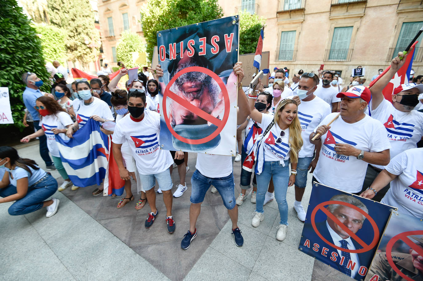 Fotos: Concentración en Murcia en contra del régimen castrista