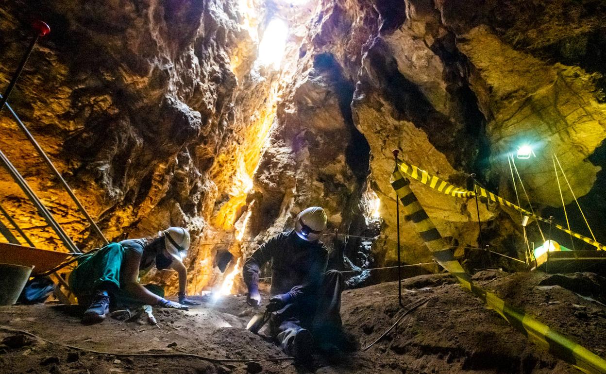Yacimiento paleontológico de la Cueva Victoria en Cartagena. 