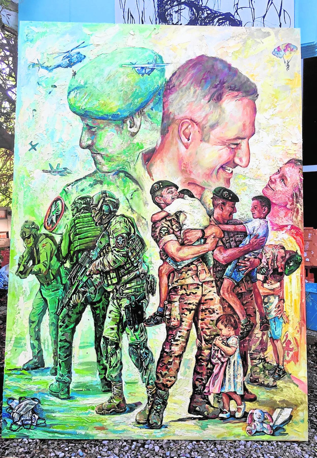 La obra 'Alas para volar, motivos para regresar', de María Luisa Martínez. 