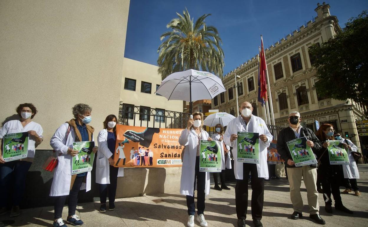 Imagen de archivo de una protesta del Sindicato Médico.