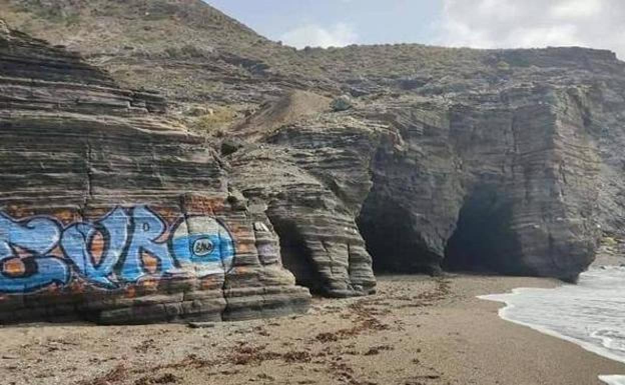 Pintada en cala Cocón.