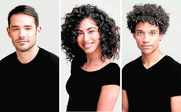 Los actores Álvaro de Juan, Mina El Hammani y Alejandro Linares forman parte del montaje de Luis Luque.