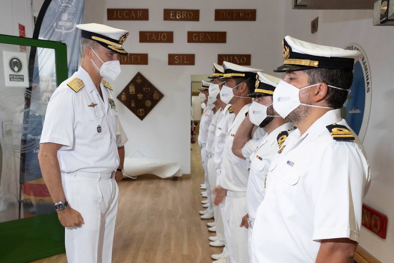 Fotos: El Rey visita en Cartagena la Fuerza de Medidas Contraminas de la Armada en su 75 aniversario