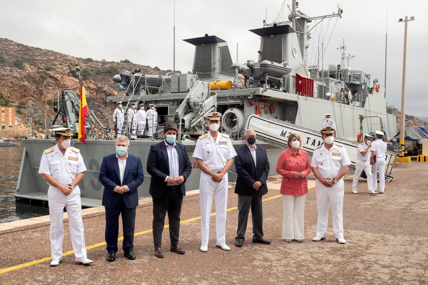 Fotos: El Rey visita en Cartagena la Fuerza de Medidas Contraminas de la Armada en su 75 aniversario