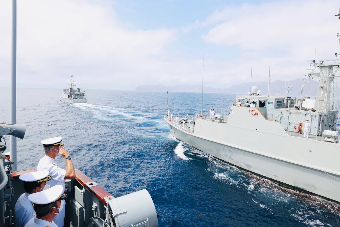 Fotos: El Rey visita en Cartagena la Fuerza de Medidas Contraminas de la Armada en su 75 aniversario