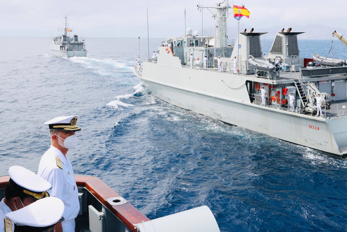 Fotos: El Rey visita en Cartagena la Fuerza de Medidas Contraminas de la Armada en su 75 aniversario