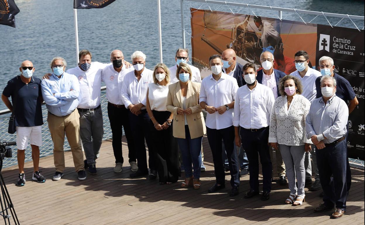 Presentación de la Regata Camino de la Cruz-Trofeo Punta Este, este martes, en el Real Club de Regatas de Cartagena.