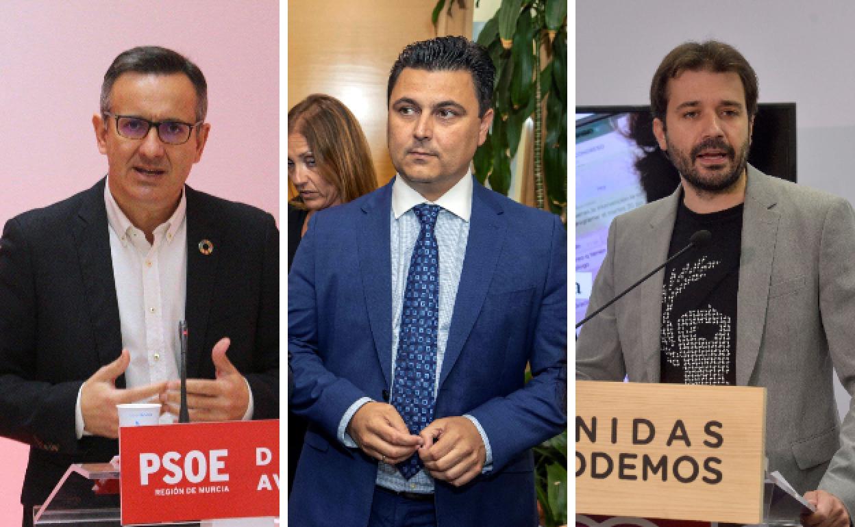 Diego Conesa, José Miguel Luengo y Javier Sánchez Serna.