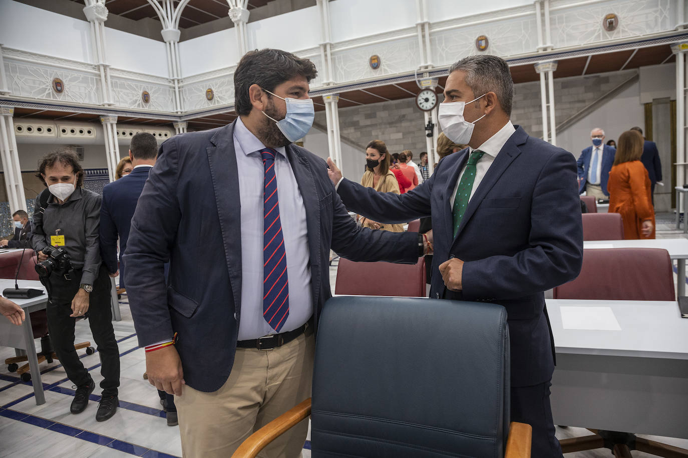 Fernando López Miras, este lunes en la Asamblea Regional. 