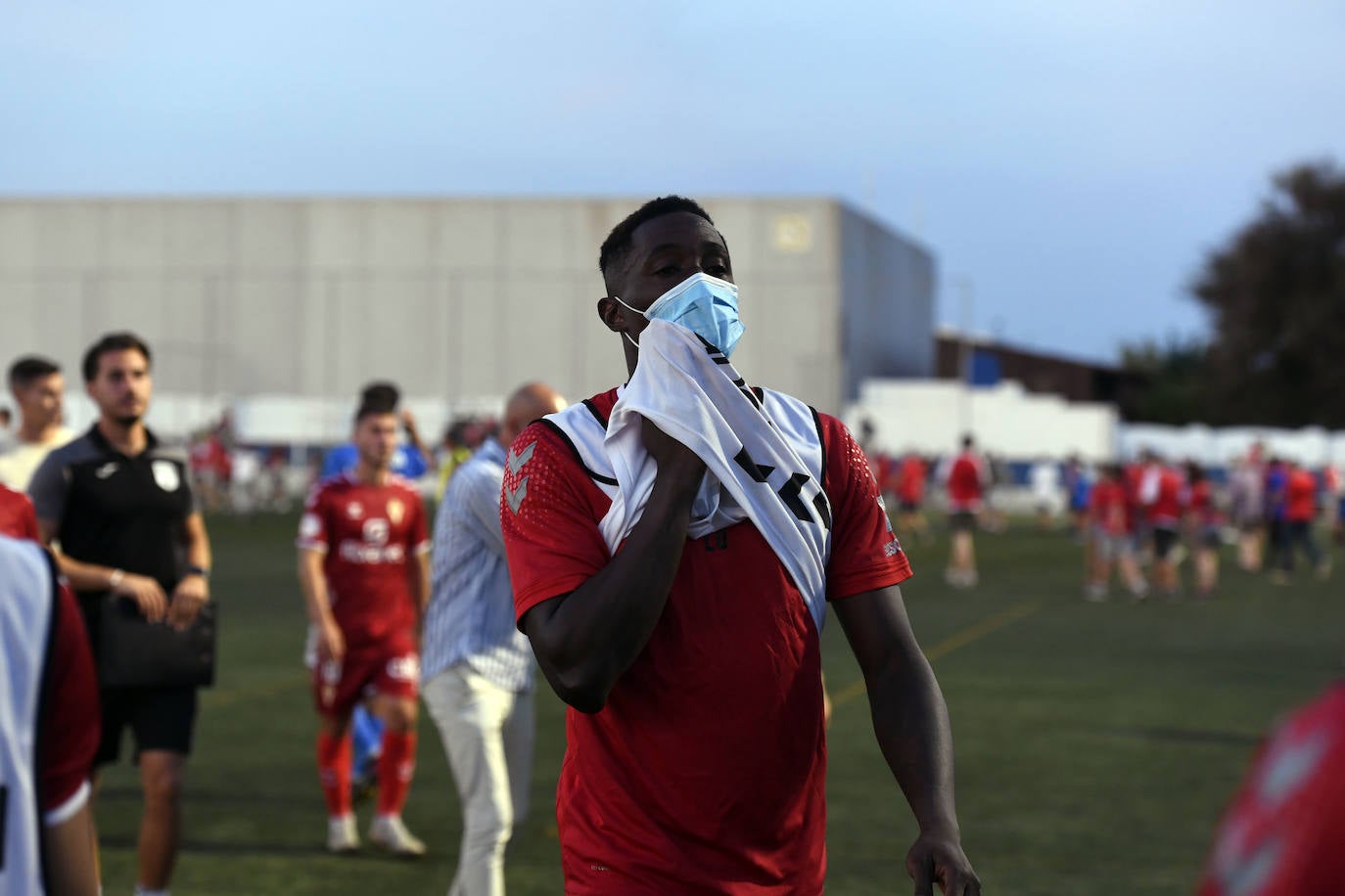 Los jugadores del Mar Menor celebrando el gol de la victoria.