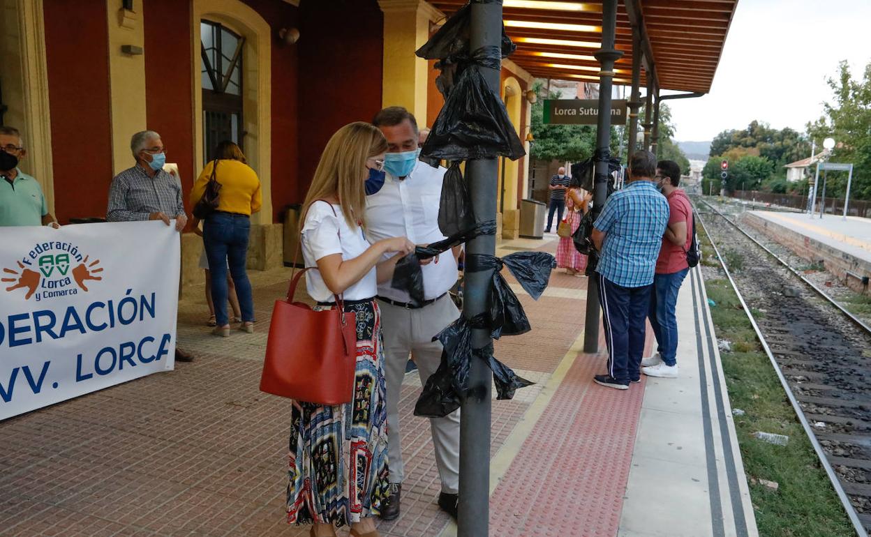 Protesta en Lorca.