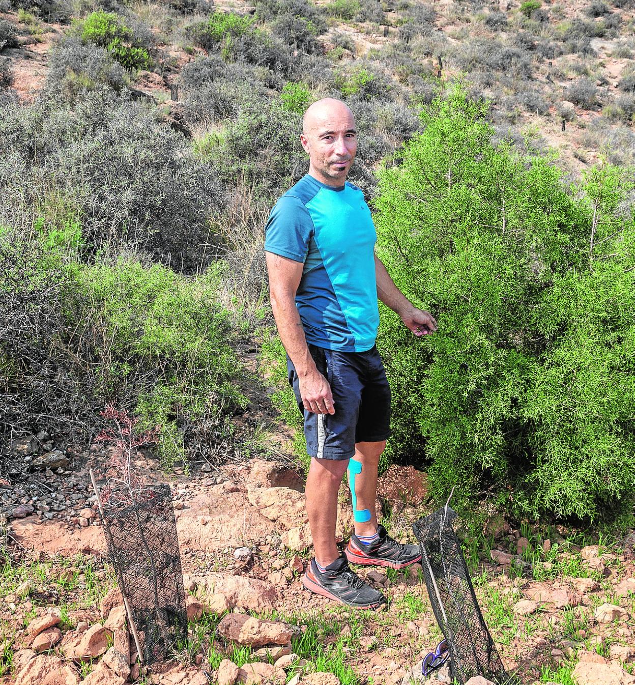 Ginés Vergara en el monte Atalaya, en Cartagena. 