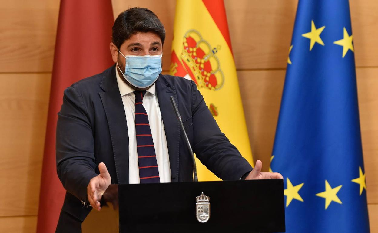 El presidente de la Región de Murcia, Fernando López Miras, en una imagen de archivo. 