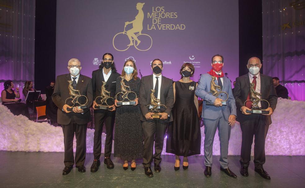 Los premiados este viernes en la gala de 'Los Mejores' que organiza LA VERDAD, en el el auditorio El Batel de Cartagena.
