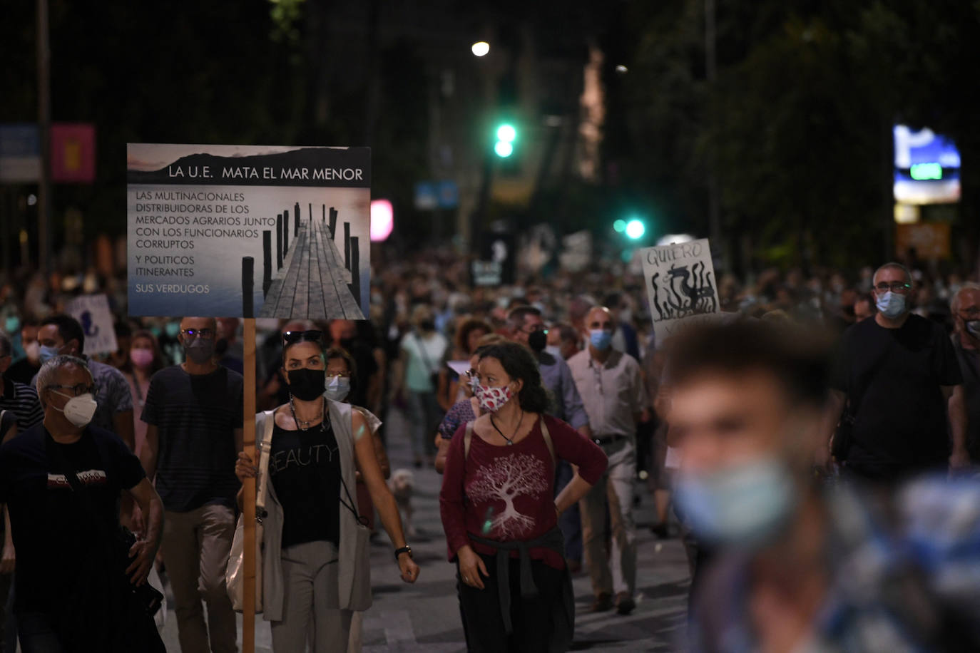 Fotos: Las imágenes de la manifestación en defensa del Mar Menor en Murcia