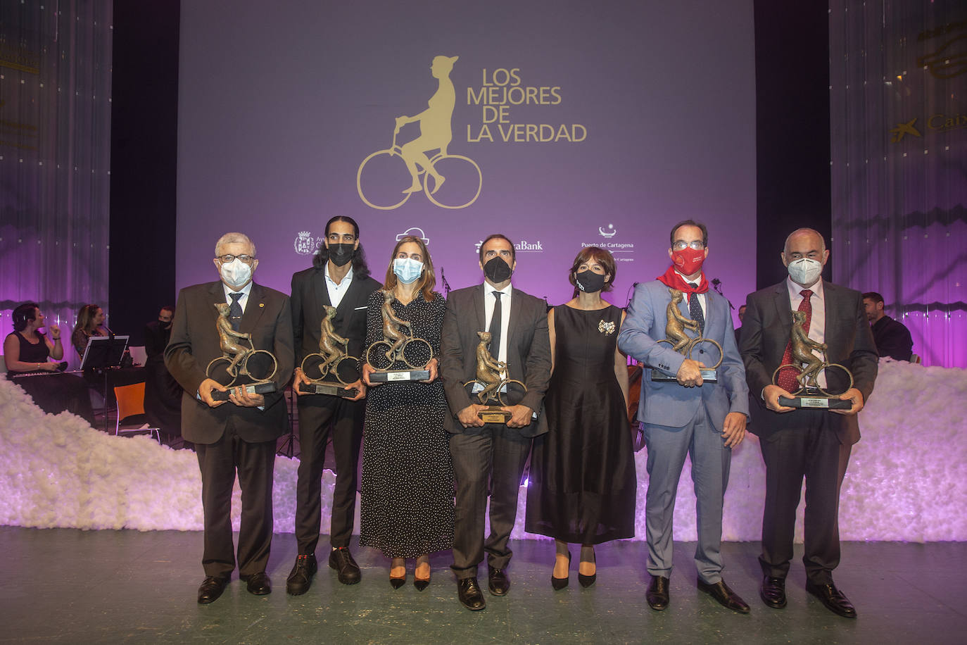 Manuel García, Mohamed Katir, Laura Payá, Nacho Ros, Esther Baeza, Francisco Javier Gallego y Francisco Miralles