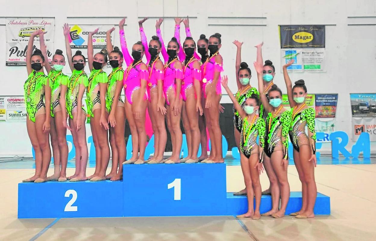 Cuatro medallas del Rítmica Cartagena en el torneo de Pulpí