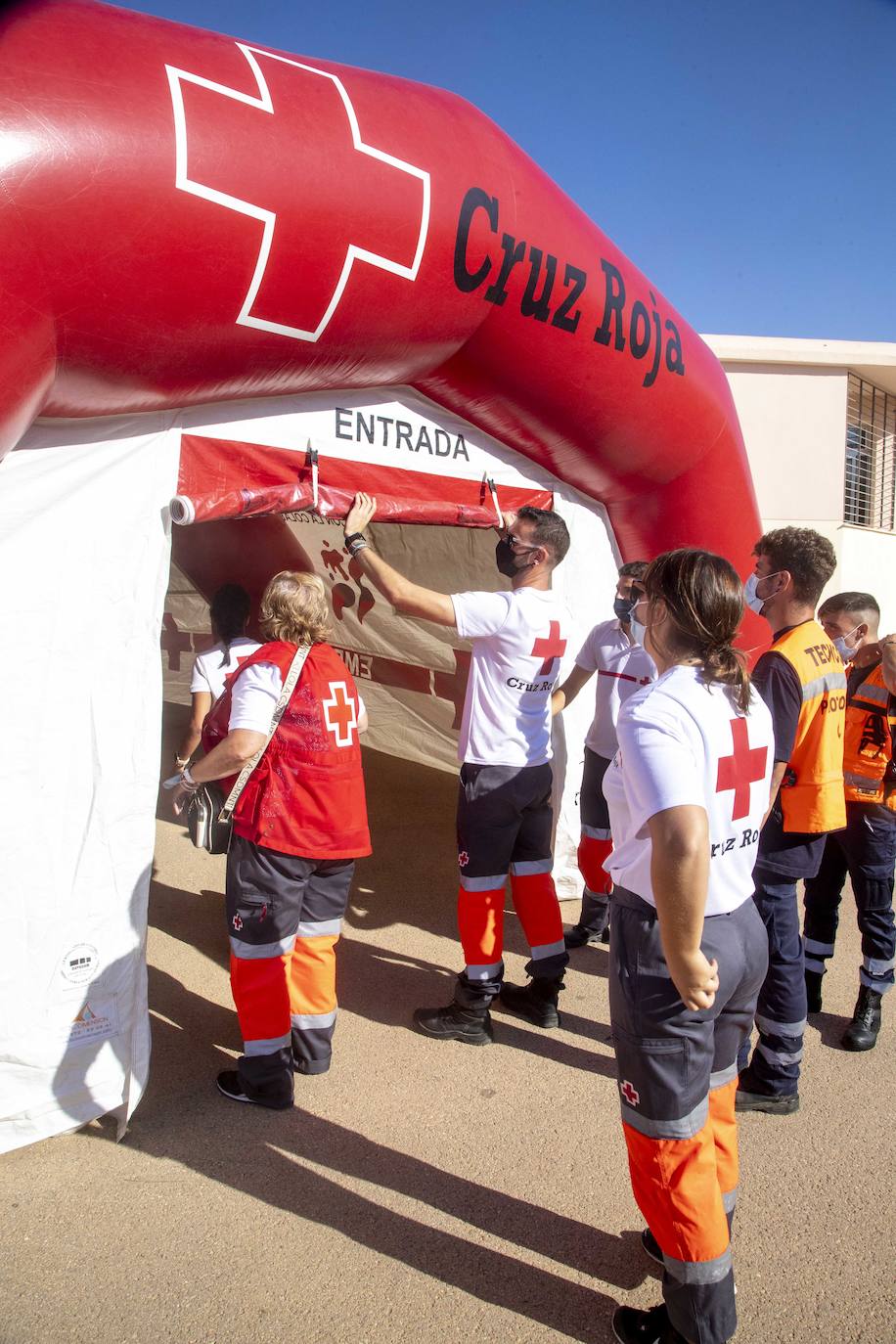 Fotos: Simulacro de un supuesto escape químico en La Ajorra