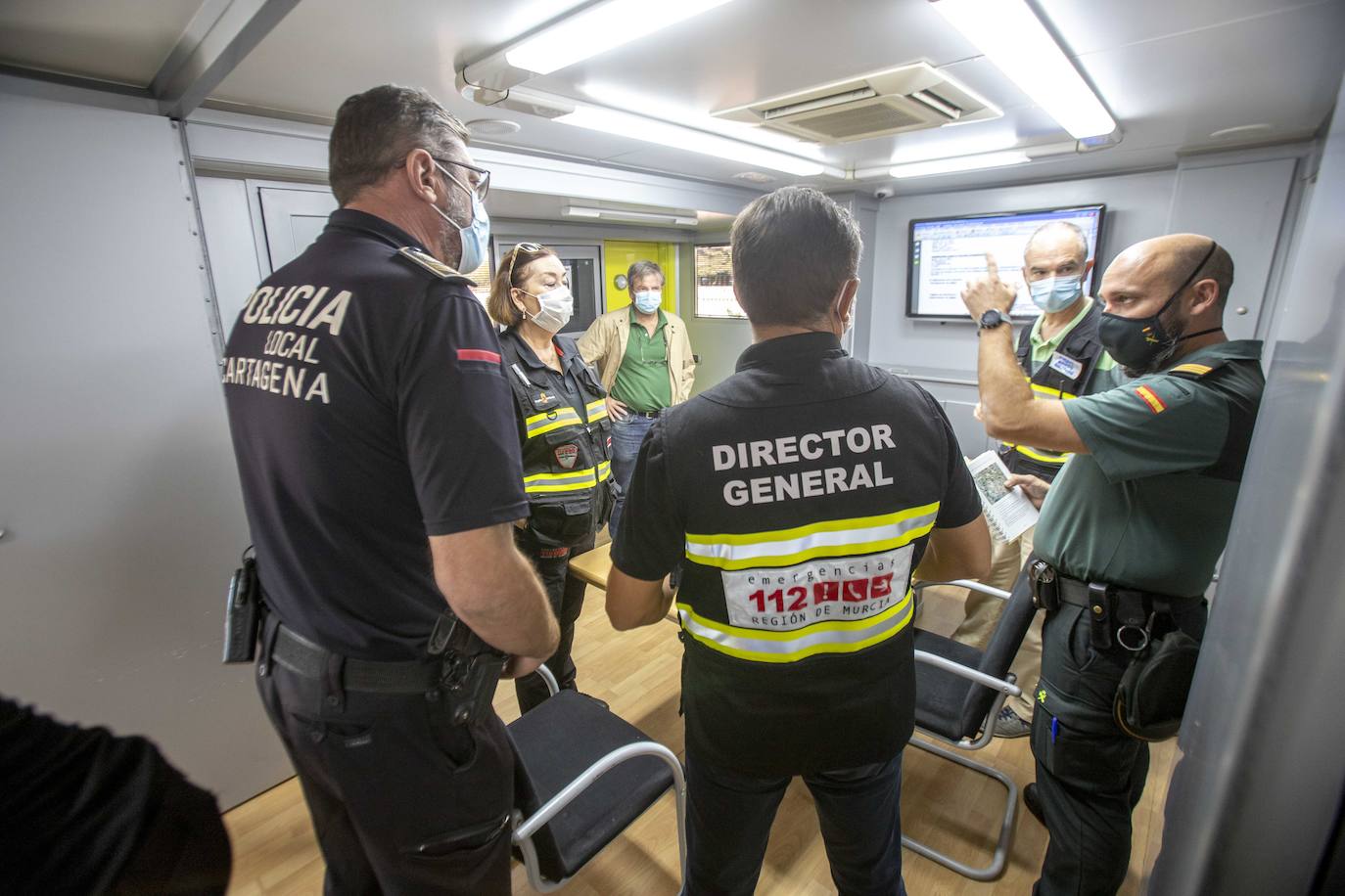 Fotos: Simulacro de un supuesto escape químico en La Ajorra