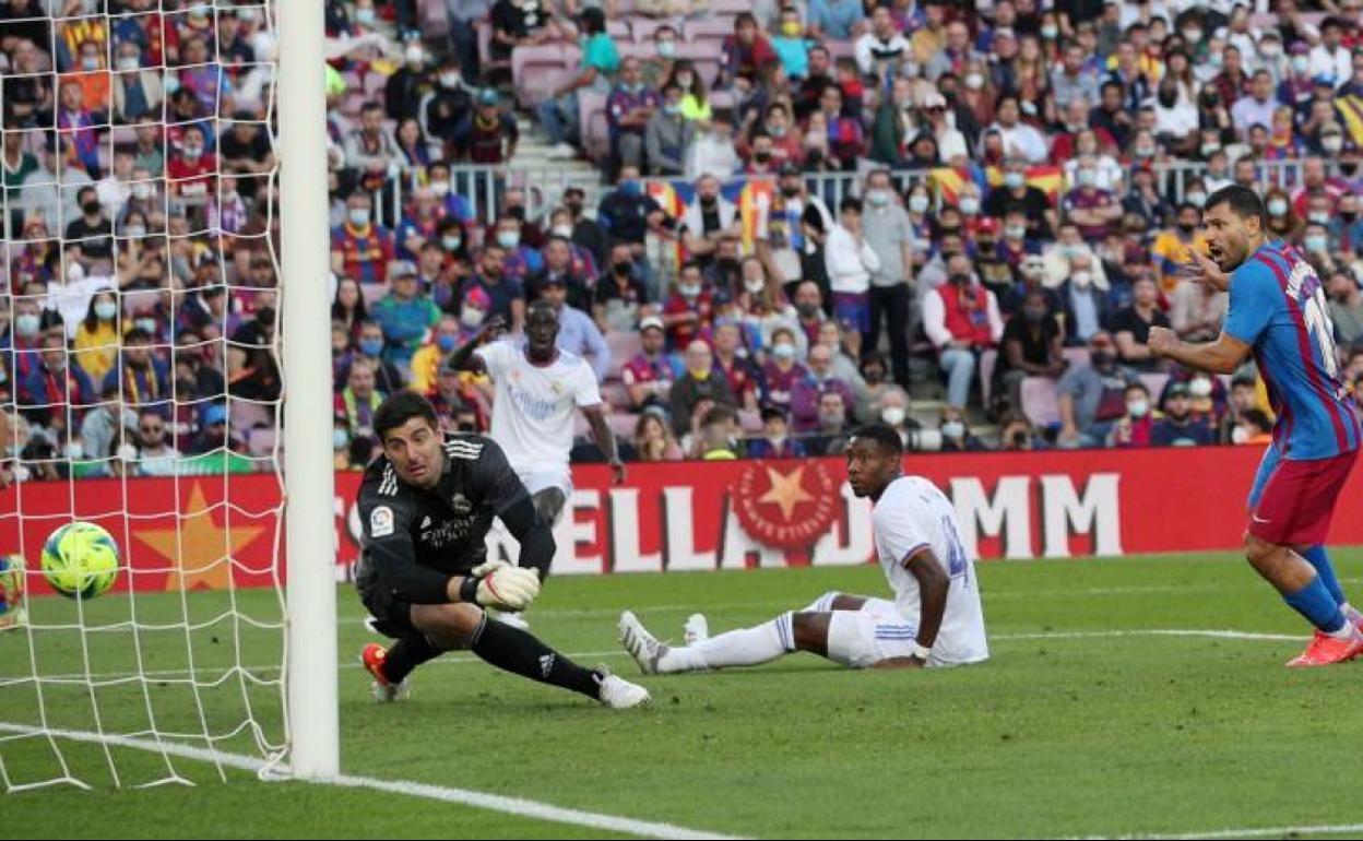 Agüero marcó el único gol del Barça cuando el clásico ya estaba resuelto a favor del Real Madrid. 