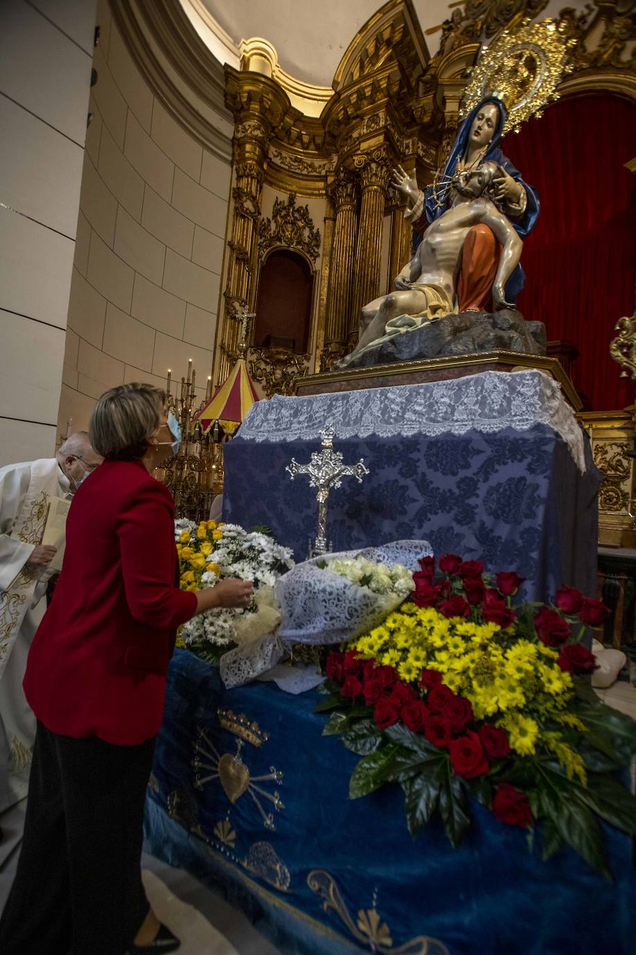 Fotos: Noelia Arroyo y José Vera visitan la basílica de la Caridad para conocer el avance de las obras de rehabilitación