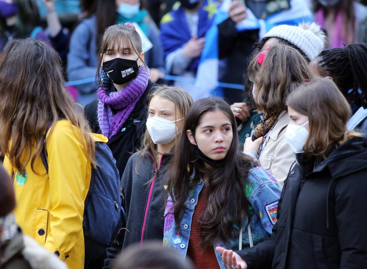 La activista Greta Thunberg ha sido una de las asistentes a la manifestación