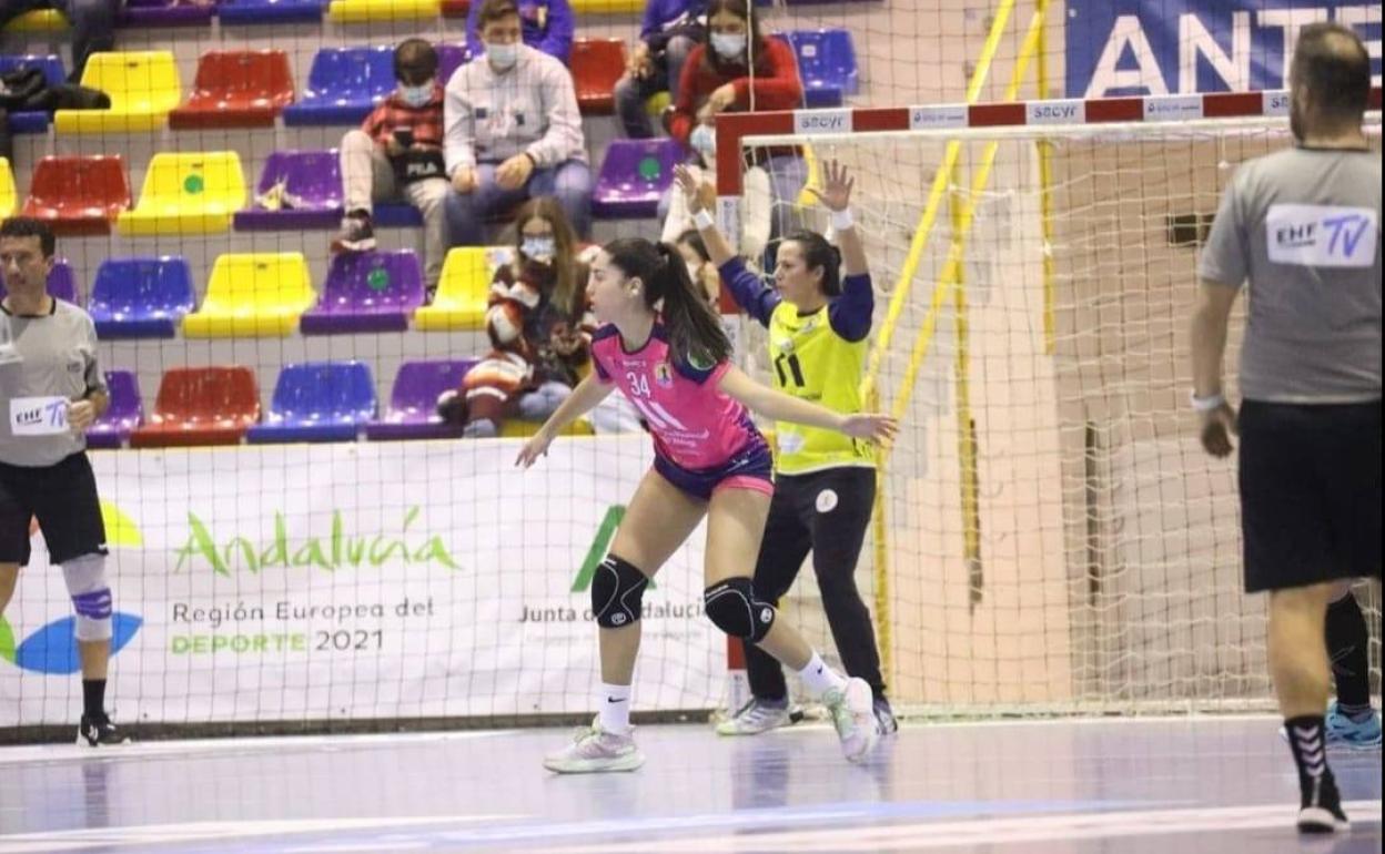 Andrea Molina, en el partido contra el Málaga Costa del Sol de la European Cup. 