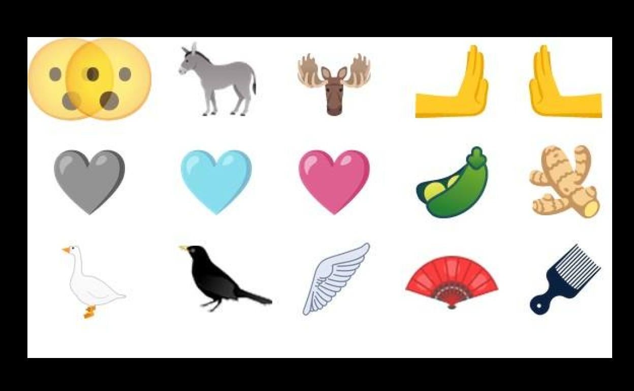 Varios de los emojis candidatos.