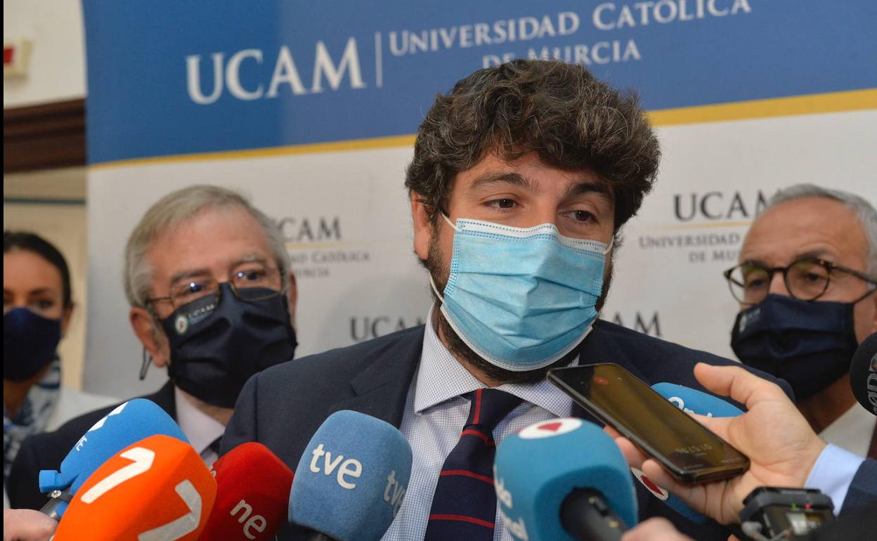 El presidente de la Comunidad, Fernando López Miras, en una fotografía de archivo.