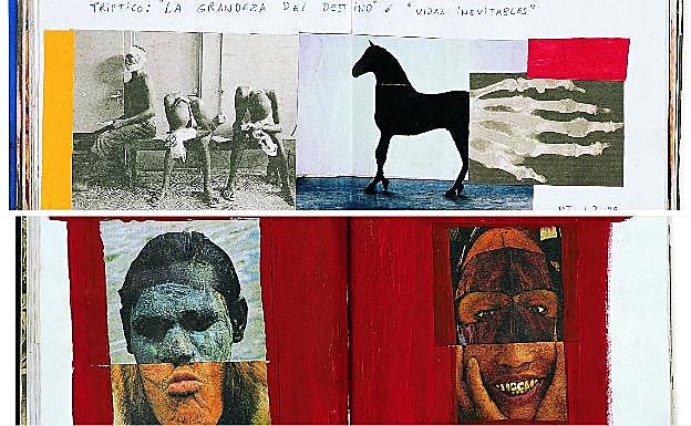 Recuerdos. Recortes y fotografías de Ángel Haro de sus viajes a África.