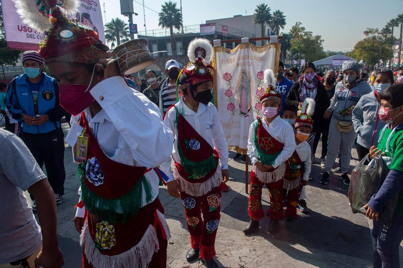 Fotos: Esperanza y medidas sanitarias para la Virgen de Guadalupe