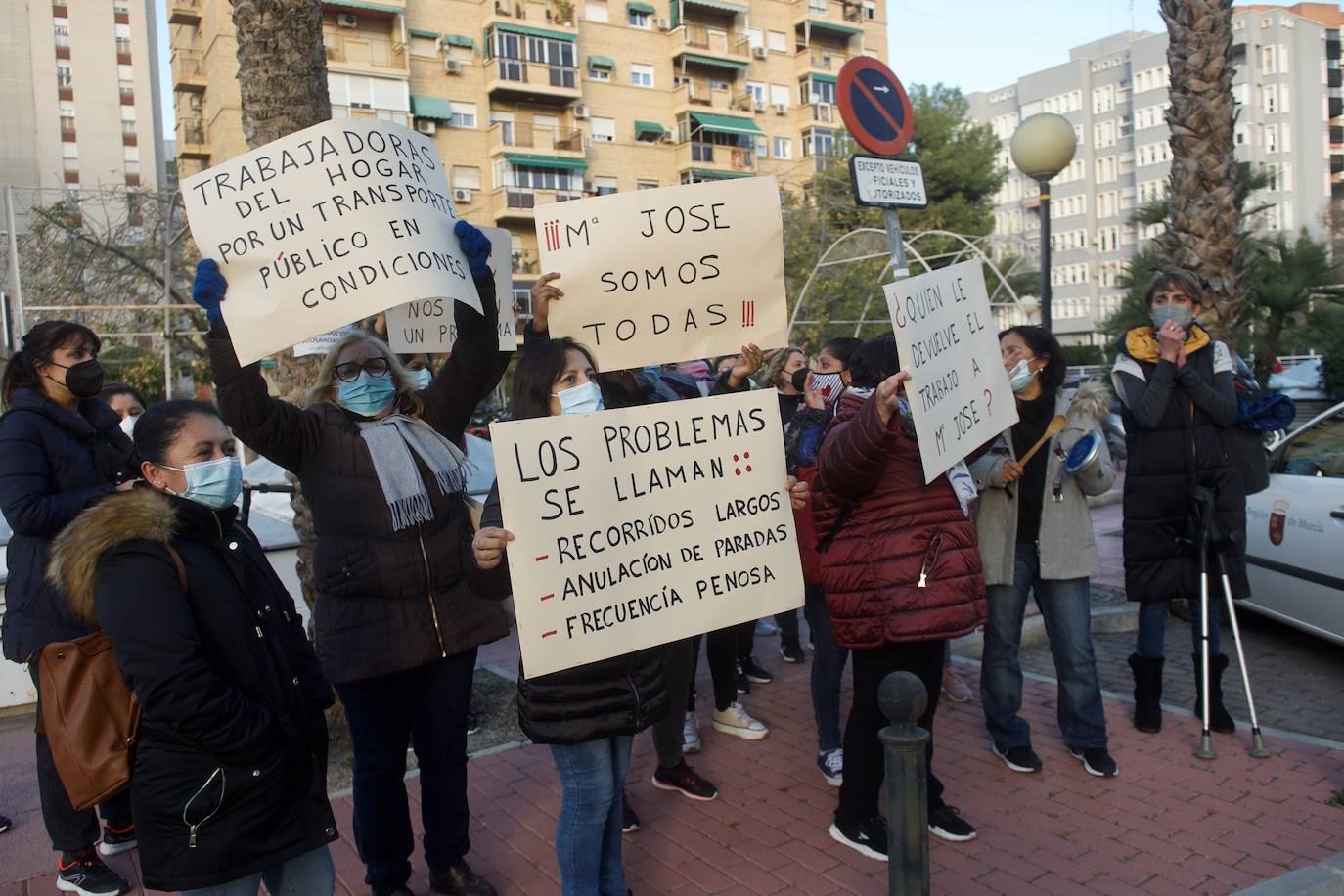 Fotos: Nueva protesta en Murcia por el servicio de autobús