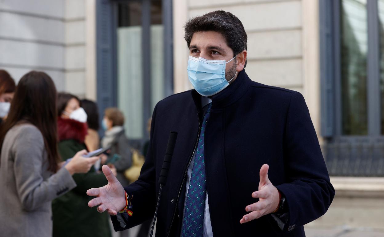 López Miras, en el Congreso de los Diputados. 