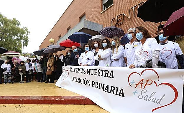 Protesta de la Marea Blanca en Murcia.