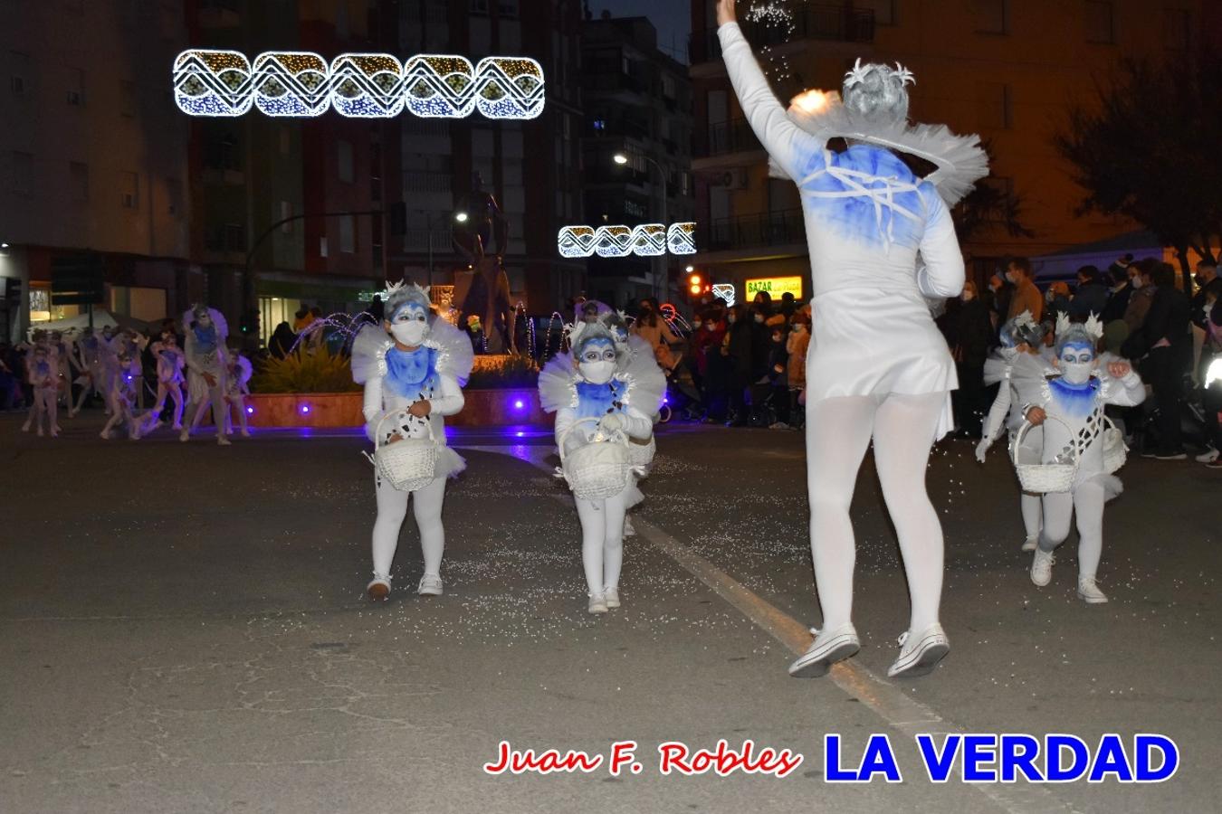 El Cortejo Real que precedía a las carrozas del Melchor, Gaspar y Baltasar, estaba compuesto por distintas carrozas, espectáculos musicales y personajes de fantasía. La Policía Local y el Cuerpo de Bomberos abrieron el recorrido, seguidos de Dafne Dance Academy, Goofy & Donald, Club Gymca VeraCruz, La Sirenita, Academia de Baile EDIG, Pinocho, Escuela de Baile de la Concejalía de Deportes, Las Mariposas, Escuela de Baile Ana, La Bella y la Bestia, la Guardia de Darth Vader y la Banda de Música La Compañía.