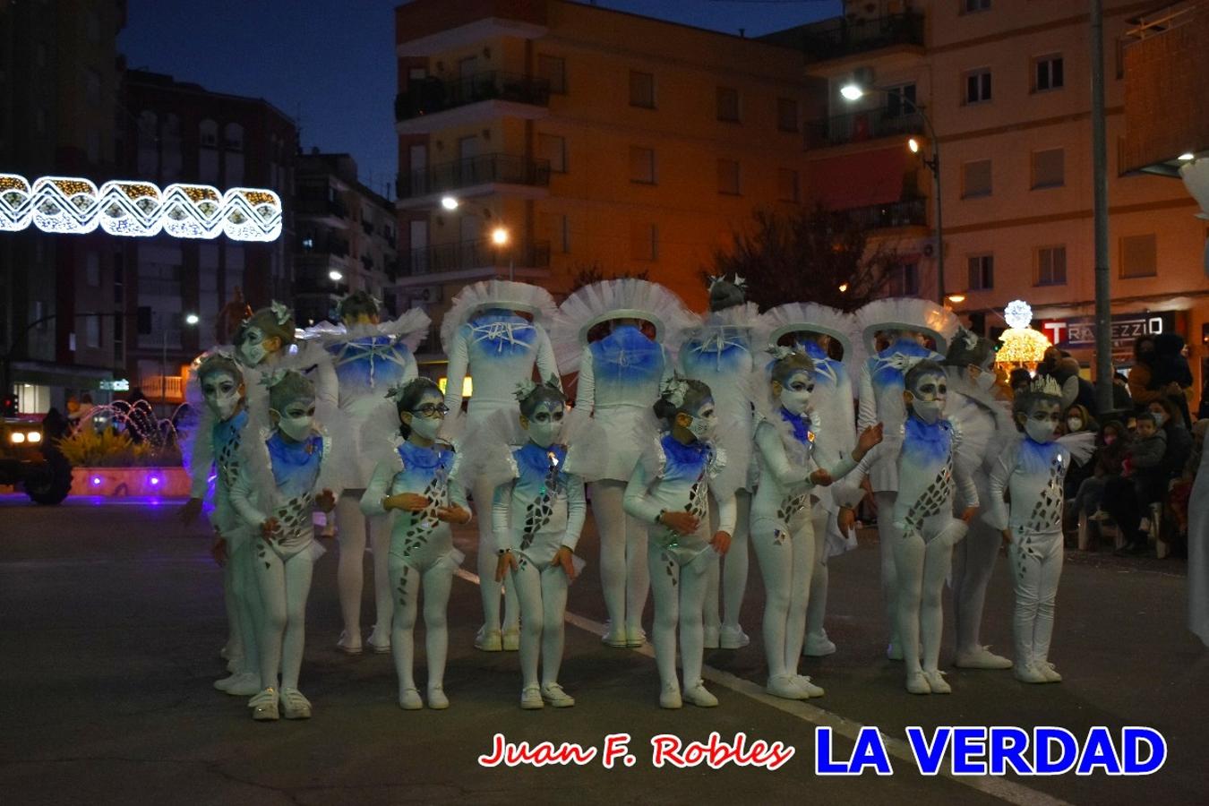 El Cortejo Real que precedía a las carrozas del Melchor, Gaspar y Baltasar, estaba compuesto por distintas carrozas, espectáculos musicales y personajes de fantasía. La Policía Local y el Cuerpo de Bomberos abrieron el recorrido, seguidos de Dafne Dance Academy, Goofy & Donald, Club Gymca VeraCruz, La Sirenita, Academia de Baile EDIG, Pinocho, Escuela de Baile de la Concejalía de Deportes, Las Mariposas, Escuela de Baile Ana, La Bella y la Bestia, la Guardia de Darth Vader y la Banda de Música La Compañía.