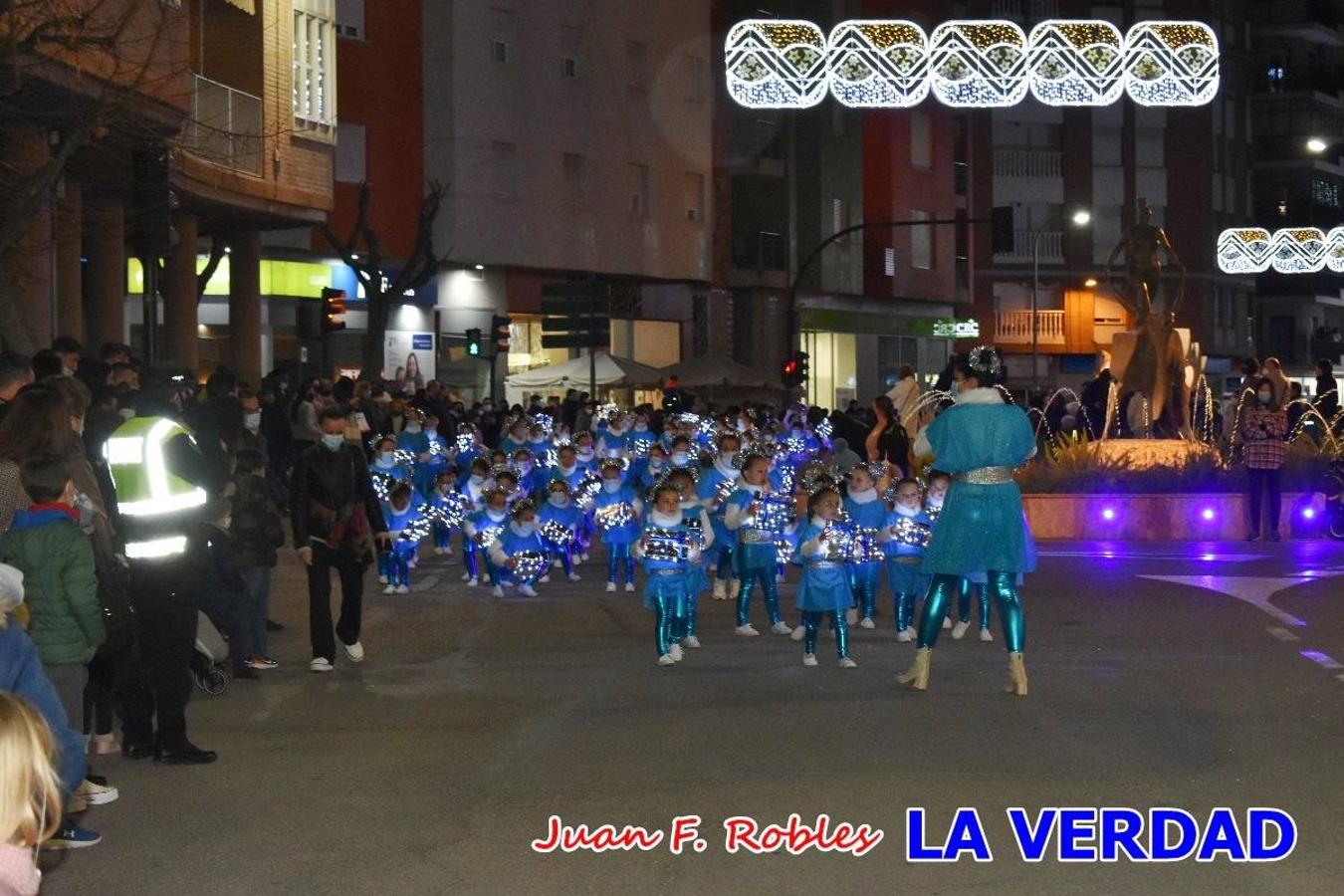 El Cortejo Real que precedía a las carrozas del Melchor, Gaspar y Baltasar, estaba compuesto por distintas carrozas, espectáculos musicales y personajes de fantasía. La Policía Local y el Cuerpo de Bomberos abrieron el recorrido, seguidos de Dafne Dance Academy, Goofy & Donald, Club Gymca VeraCruz, La Sirenita, Academia de Baile EDIG, Pinocho, Escuela de Baile de la Concejalía de Deportes, Las Mariposas, Escuela de Baile Ana, La Bella y la Bestia, la Guardia de Darth Vader y la Banda de Música La Compañía.