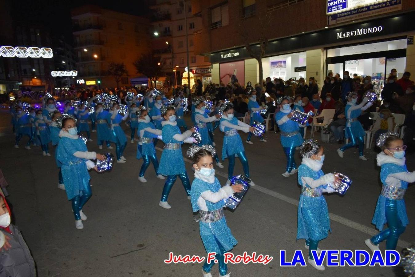 El Cortejo Real que precedía a las carrozas del Melchor, Gaspar y Baltasar, estaba compuesto por distintas carrozas, espectáculos musicales y personajes de fantasía. La Policía Local y el Cuerpo de Bomberos abrieron el recorrido, seguidos de Dafne Dance Academy, Goofy & Donald, Club Gymca VeraCruz, La Sirenita, Academia de Baile EDIG, Pinocho, Escuela de Baile de la Concejalía de Deportes, Las Mariposas, Escuela de Baile Ana, La Bella y la Bestia, la Guardia de Darth Vader y la Banda de Música La Compañía.