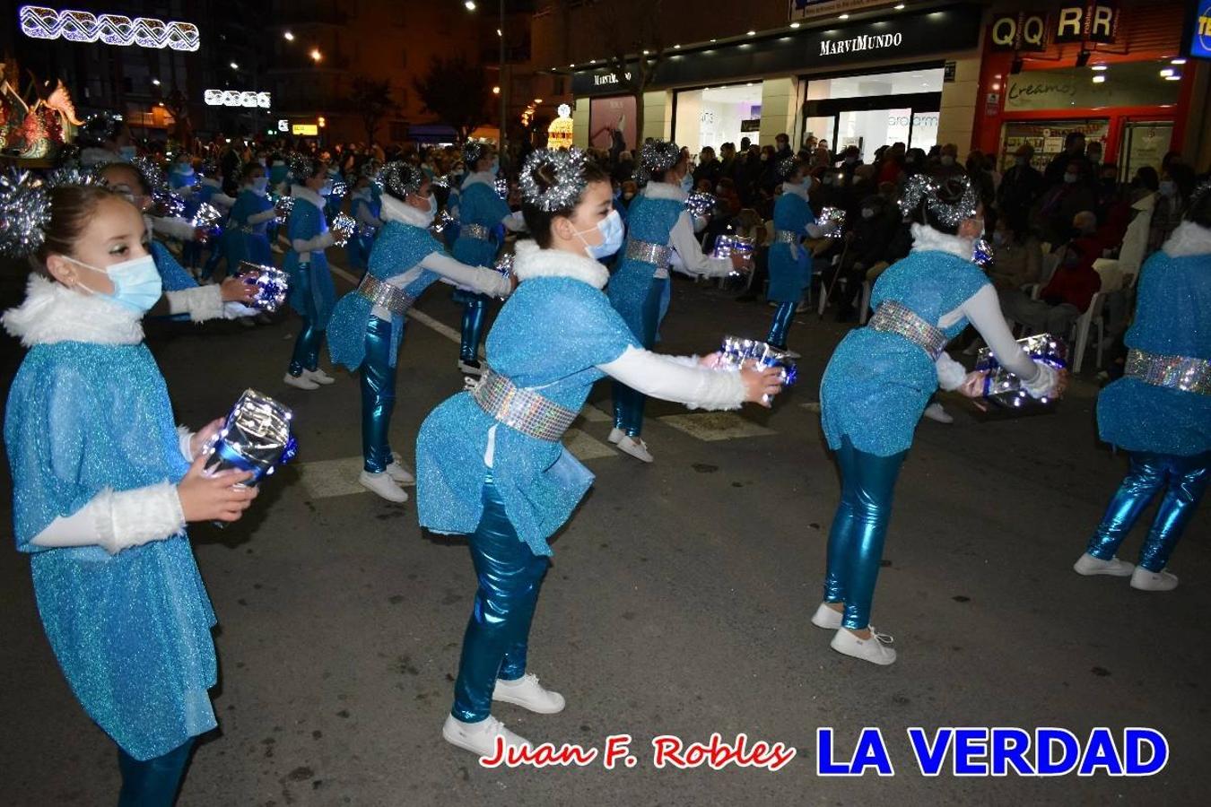 El Cortejo Real que precedía a las carrozas del Melchor, Gaspar y Baltasar, estaba compuesto por distintas carrozas, espectáculos musicales y personajes de fantasía. La Policía Local y el Cuerpo de Bomberos abrieron el recorrido, seguidos de Dafne Dance Academy, Goofy & Donald, Club Gymca VeraCruz, La Sirenita, Academia de Baile EDIG, Pinocho, Escuela de Baile de la Concejalía de Deportes, Las Mariposas, Escuela de Baile Ana, La Bella y la Bestia, la Guardia de Darth Vader y la Banda de Música La Compañía.