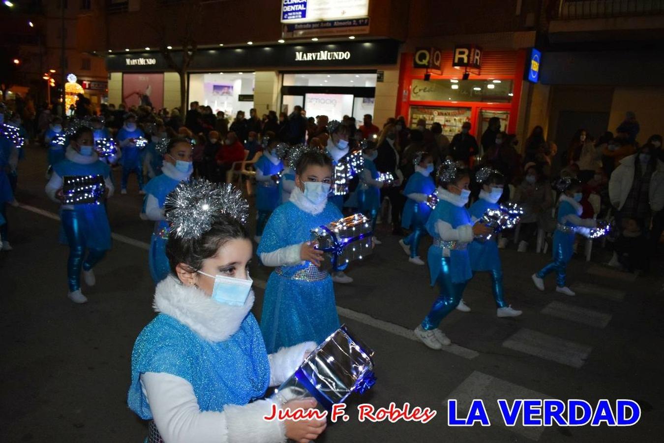 El Cortejo Real que precedía a las carrozas del Melchor, Gaspar y Baltasar, estaba compuesto por distintas carrozas, espectáculos musicales y personajes de fantasía. La Policía Local y el Cuerpo de Bomberos abrieron el recorrido, seguidos de Dafne Dance Academy, Goofy & Donald, Club Gymca VeraCruz, La Sirenita, Academia de Baile EDIG, Pinocho, Escuela de Baile de la Concejalía de Deportes, Las Mariposas, Escuela de Baile Ana, La Bella y la Bestia, la Guardia de Darth Vader y la Banda de Música La Compañía.