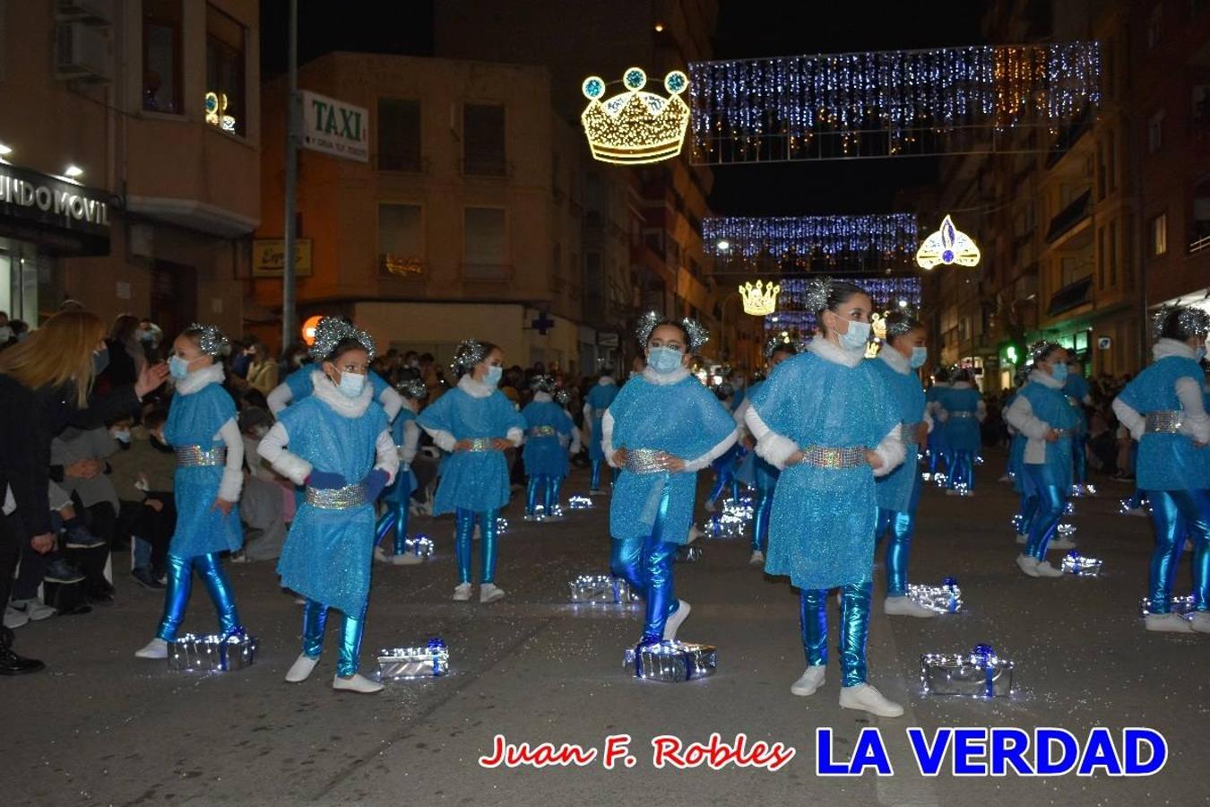 El Cortejo Real que precedía a las carrozas del Melchor, Gaspar y Baltasar, estaba compuesto por distintas carrozas, espectáculos musicales y personajes de fantasía. La Policía Local y el Cuerpo de Bomberos abrieron el recorrido, seguidos de Dafne Dance Academy, Goofy & Donald, Club Gymca VeraCruz, La Sirenita, Academia de Baile EDIG, Pinocho, Escuela de Baile de la Concejalía de Deportes, Las Mariposas, Escuela de Baile Ana, La Bella y la Bestia, la Guardia de Darth Vader y la Banda de Música La Compañía.