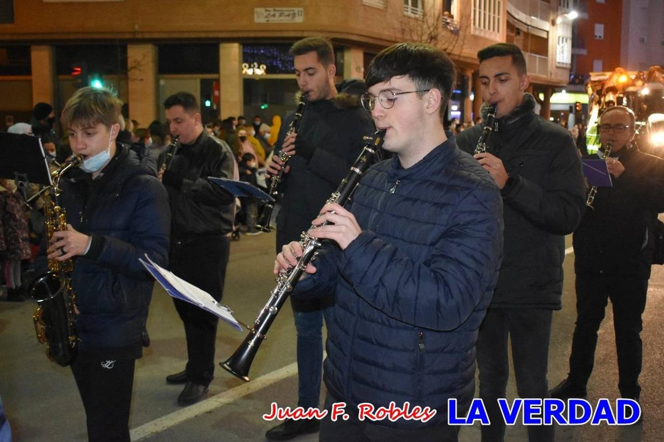 El Cortejo Real que precedía a las carrozas del Melchor, Gaspar y Baltasar, estaba compuesto por distintas carrozas, espectáculos musicales y personajes de fantasía. La Policía Local y el Cuerpo de Bomberos abrieron el recorrido, seguidos de Dafne Dance Academy, Goofy & Donald, Club Gymca VeraCruz, La Sirenita, Academia de Baile EDIG, Pinocho, Escuela de Baile de la Concejalía de Deportes, Las Mariposas, Escuela de Baile Ana, La Bella y la Bestia, la Guardia de Darth Vader y la Banda de Música La Compañía.