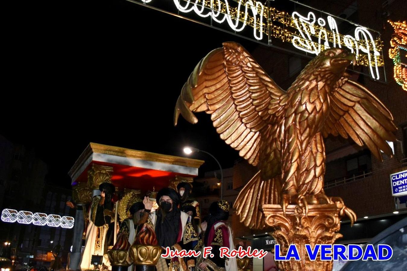 El Cortejo Real que precedía a las carrozas del Melchor, Gaspar y Baltasar, estaba compuesto por distintas carrozas, espectáculos musicales y personajes de fantasía. La Policía Local y el Cuerpo de Bomberos abrieron el recorrido, seguidos de Dafne Dance Academy, Goofy & Donald, Club Gymca VeraCruz, La Sirenita, Academia de Baile EDIG, Pinocho, Escuela de Baile de la Concejalía de Deportes, Las Mariposas, Escuela de Baile Ana, La Bella y la Bestia, la Guardia de Darth Vader y la Banda de Música La Compañía.