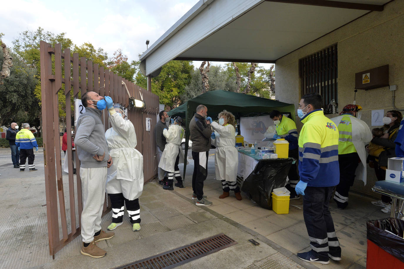 Fotos: Test de antígenos en el centro de salud de San Andrés de Murcia