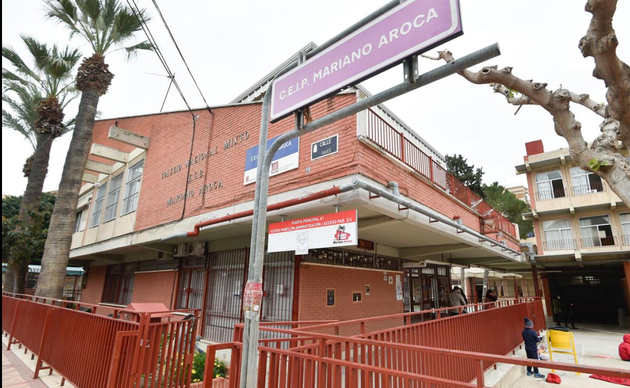 Colegio Mariano Aroca de Murcia, con clases en cuarentena por un brote. 