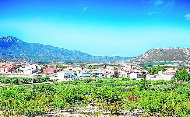 Vista panorámica de la pedanía de Yéchar, en Mula.