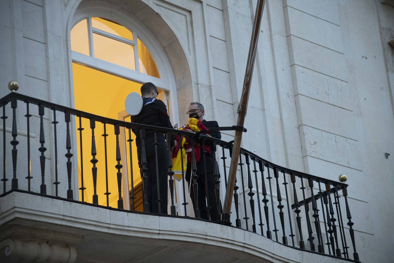 Fotos: Primer arriado de Bandera del año en Capitanía General de Cartagena