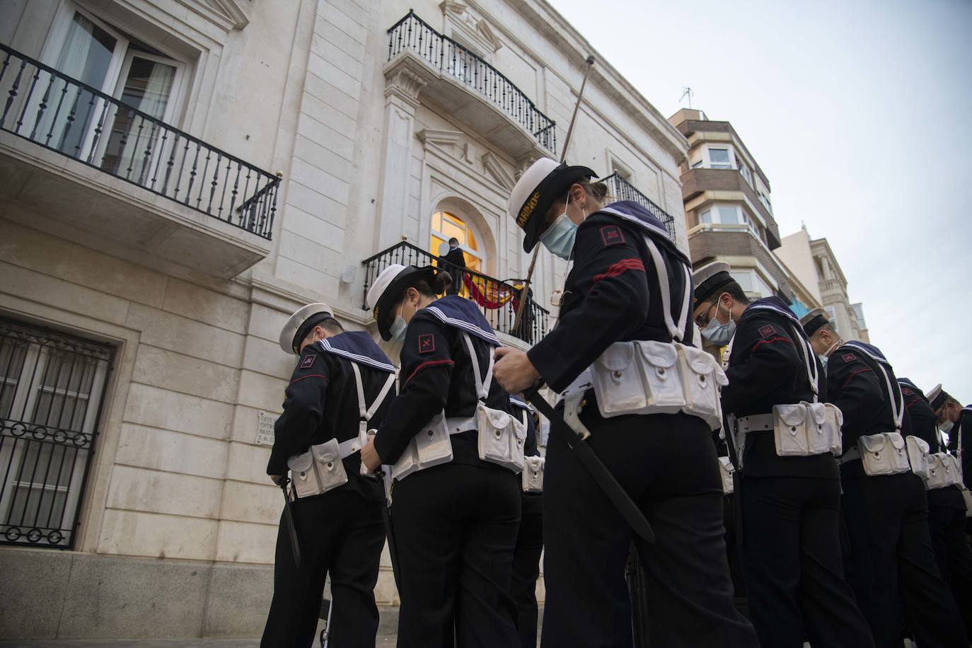 Fotos: Primer arriado de Bandera del año en Capitanía General de Cartagena